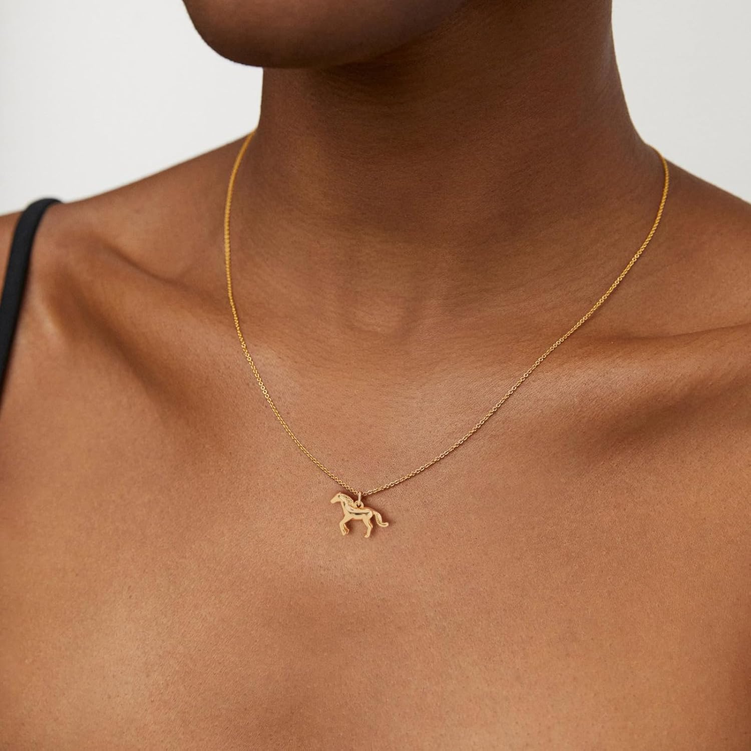 14K Gold Plated Dainty Pendant Butterfly Bead Boot Bee Baseball Flower Compass Airplane Heart Hummingbird Tree Necklace Simple Jewelry Gift for Women - Image 3