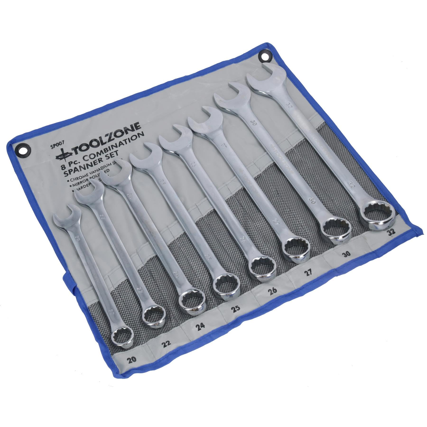 Large Combination Spanner Pipe Monkey Wrench Metric Jumbo 20-32mm 8pc TE590