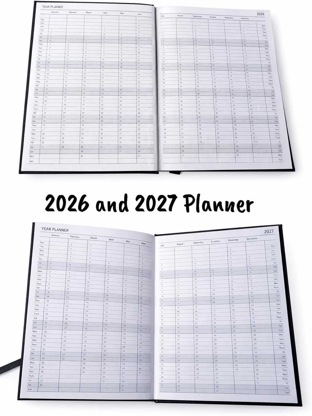 Top Sale 2023 A4 Week To View Yearly Diary with Hard Cover - Black