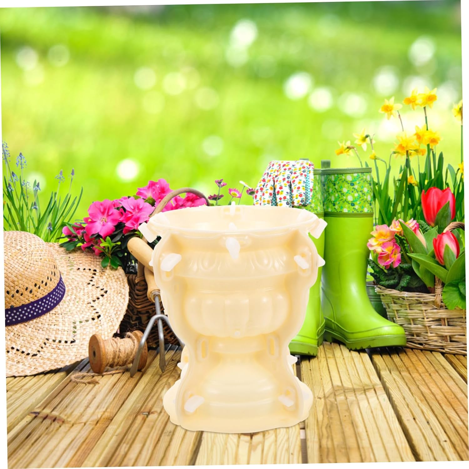 BESPORTBLE Flower Pot Casting Mold Concrete Moulding for Planters Thick Easy to Mould Non-Stick for DIY Teens
