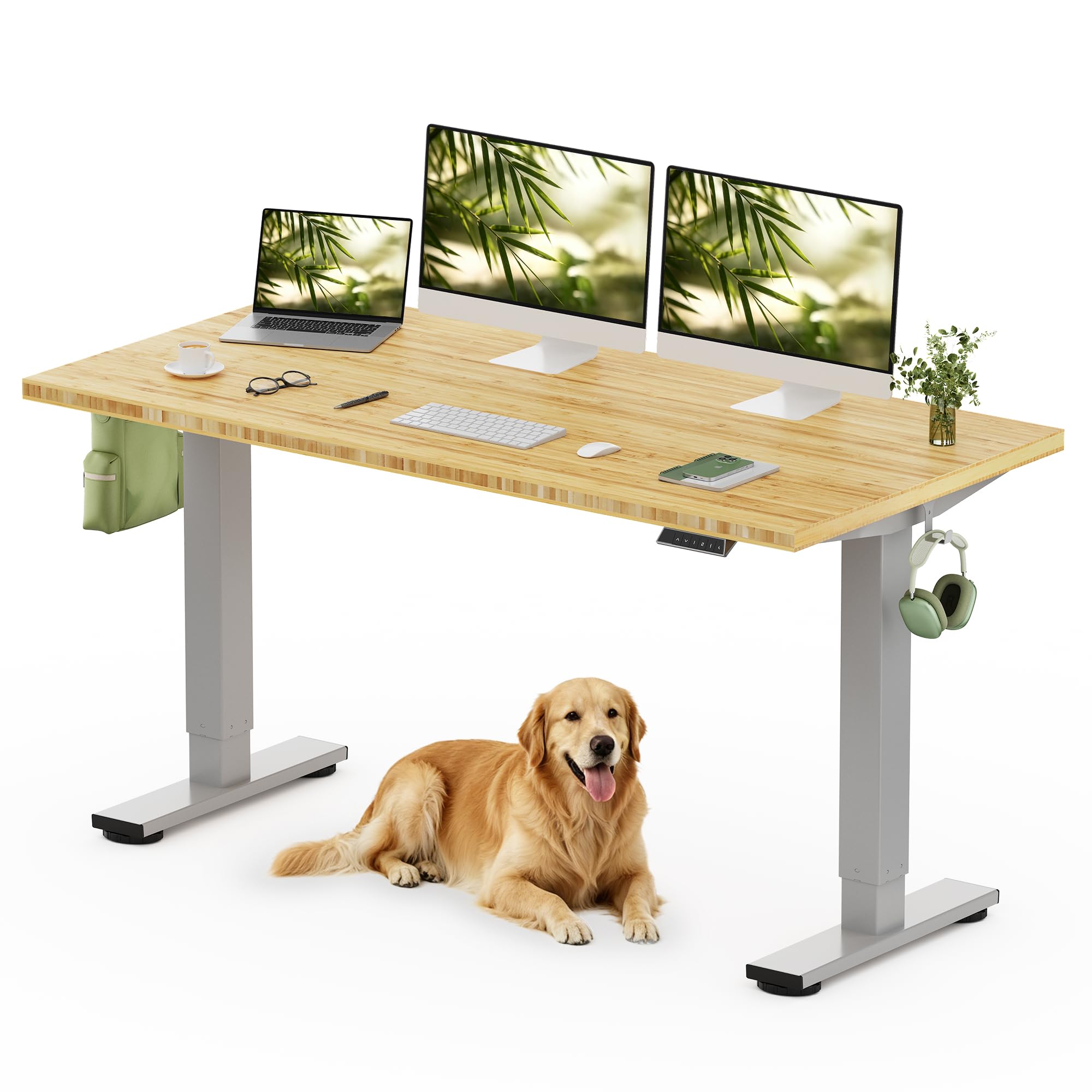 Amazon.com: FLEXISPOT Solid Wood Standing Desk, One-Piece Real