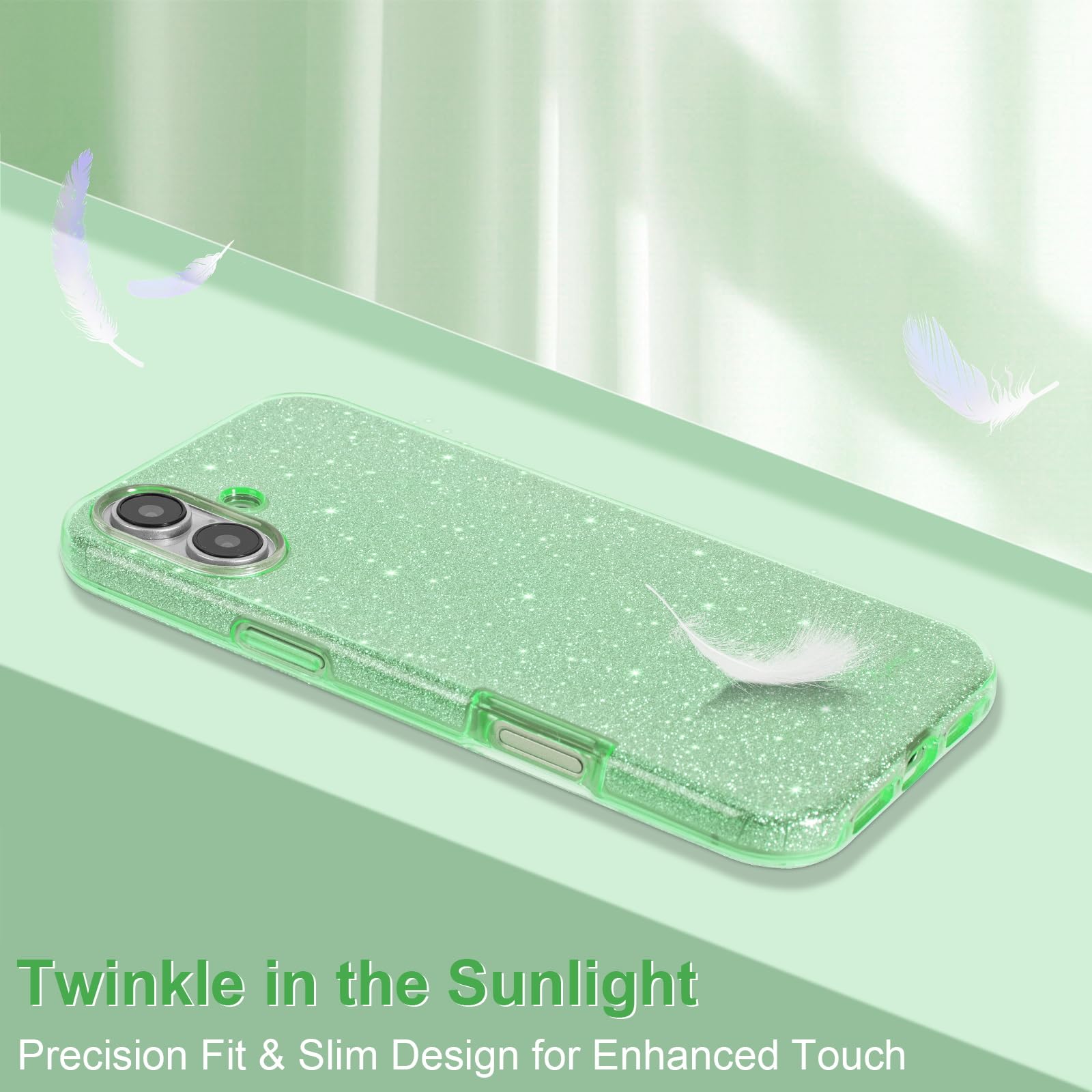 Glitzer-Handyhülle Für IPhone 16 Plus – Stylisch & Stoßfest In Blau