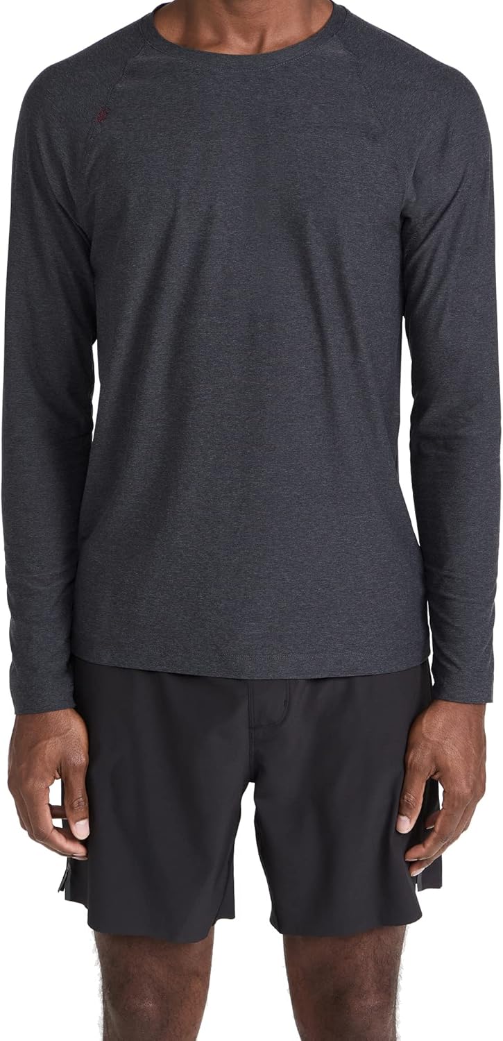 Rhone Reign Mens Long Sleeve Workout Shirts, Anti-Odor, Quick Dry Mens Gym Shirts, UPF 50+