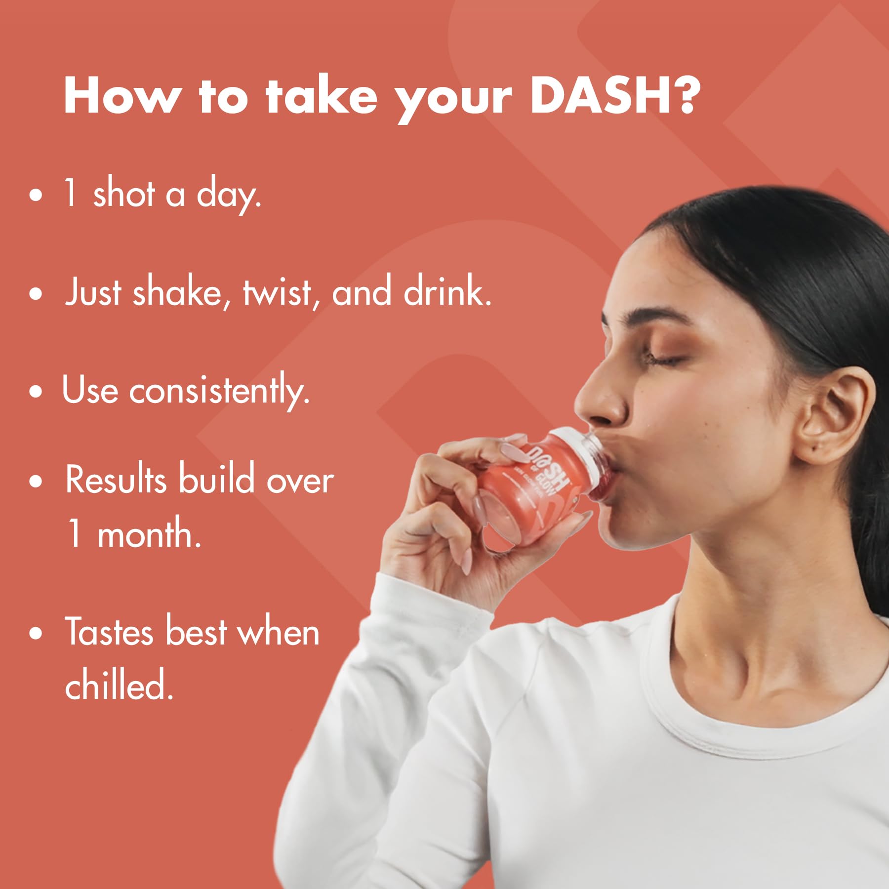 DASH OF GLOW Skin Glow Shots | Supports Pigmentation Control, Acne-Prone Skin & Hydration | Glutathione, Hyaluronic Acid & Vitamin C | Pack Of 6 (6X60 ML) Wellness Shots — Amazon image 6