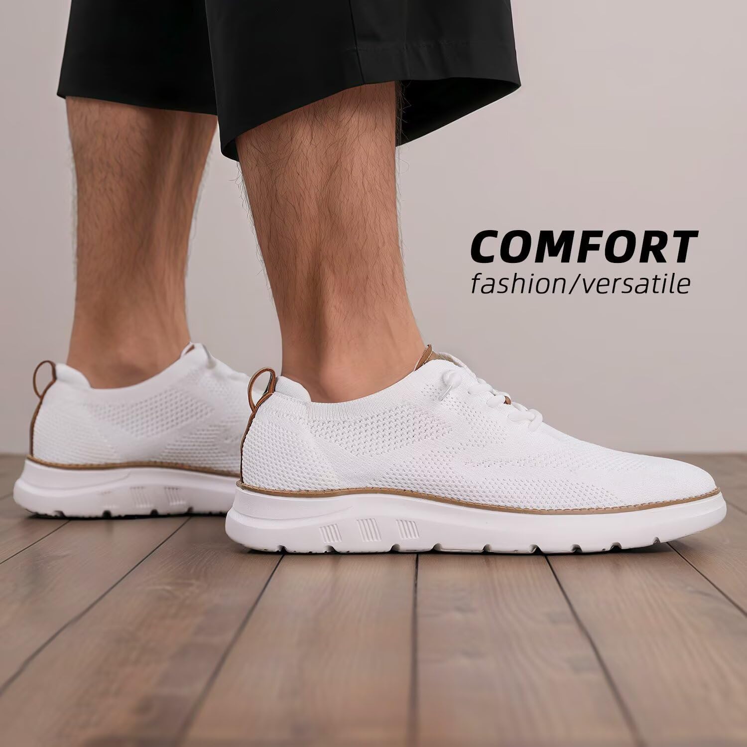Mens Casual Dress Oxfords Shoes Fashion Mesh Business Walking Work Slip on Sneakers Comfortable Lightweight Soft Sole - Image 2