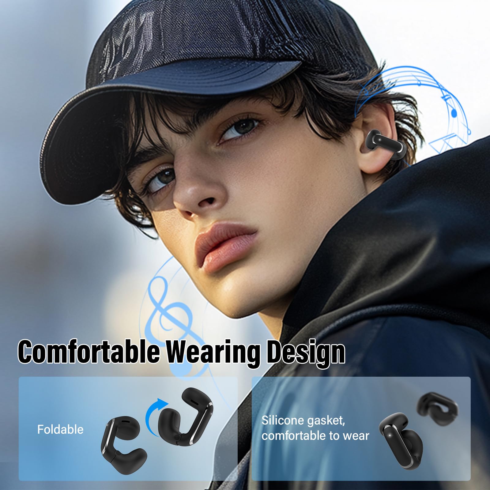 Auricolari a clip Bluetooth 5.4 HiFi stereo IP7 - Dettaglio