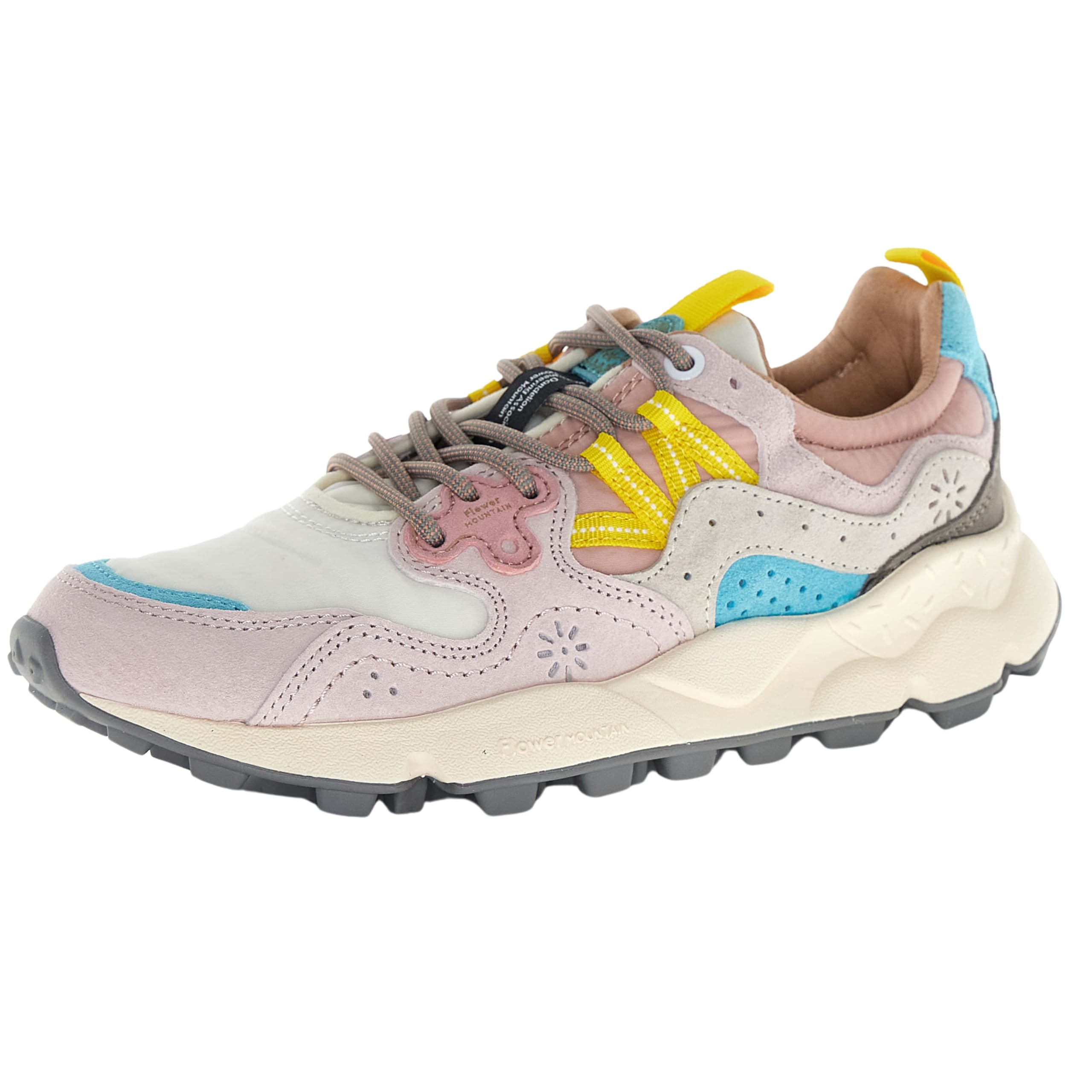 FLOWER MOUNTAIN Scarpe Donna YAMANO3 Suede Nylon LIGHPINKWHTPIN PE26