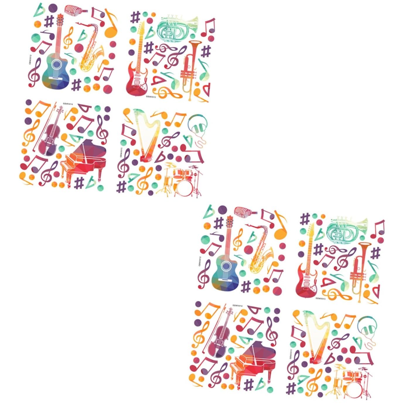 Autocollant mural créatif musique pour salon, chambre et studio de piano