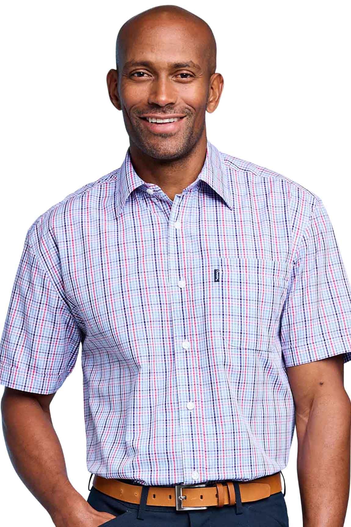 Chums Men's Champion Short Sleeve Check Shirt - Red - 2XL