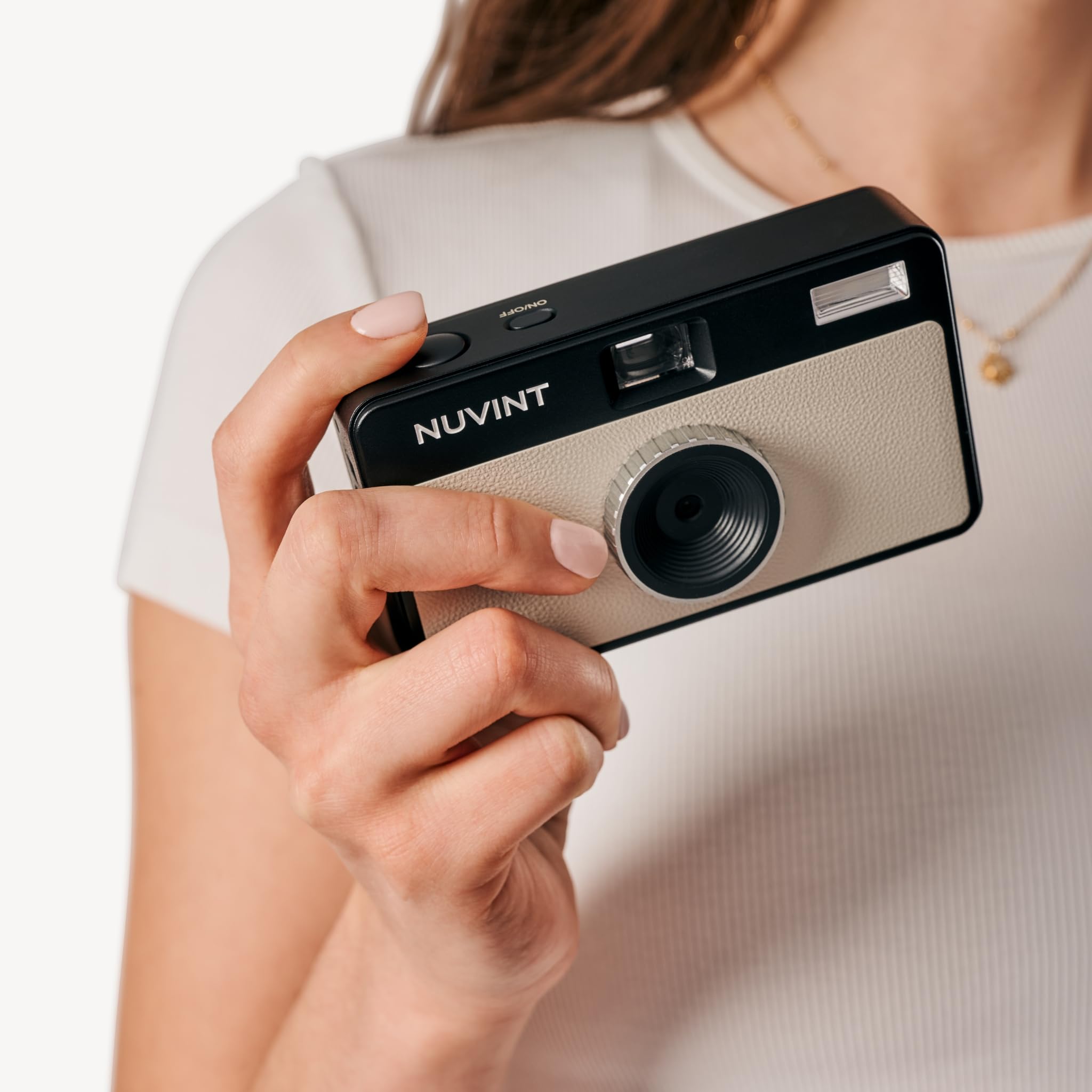 S2 Digitalkamera – Vintage Fotos ohne Film, Fotos Sofort aufs Handy, 13 MP, 1.000 Bilder pro Ladung (Warm Gray)