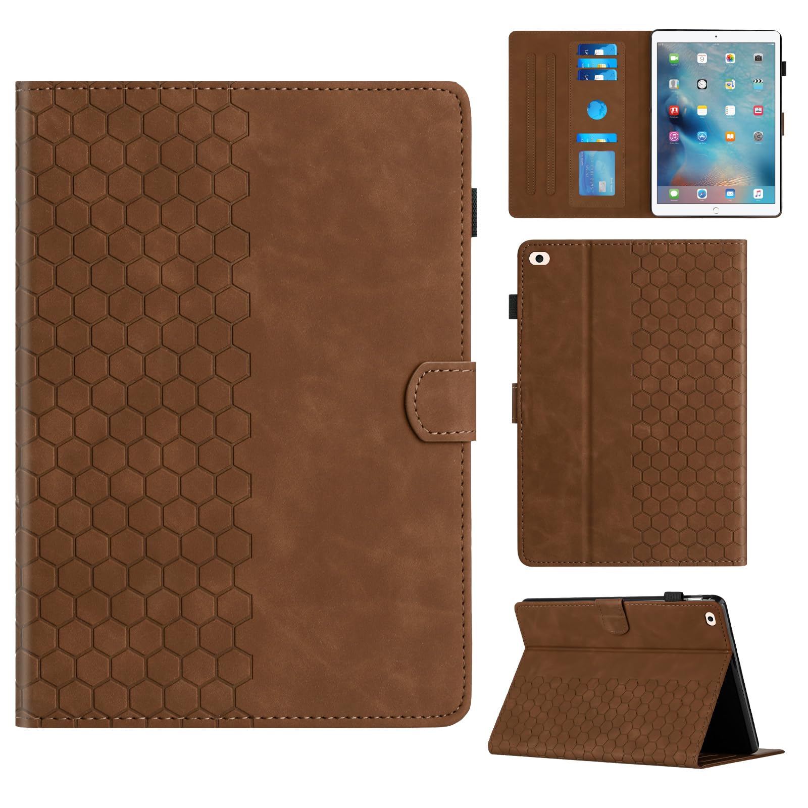Portafoglio con copertina in pelle cuca a mano per iPad mini 7 6 5 Portafoglio con copertina in pelle cuca a mano per iPad mini 7 6 5