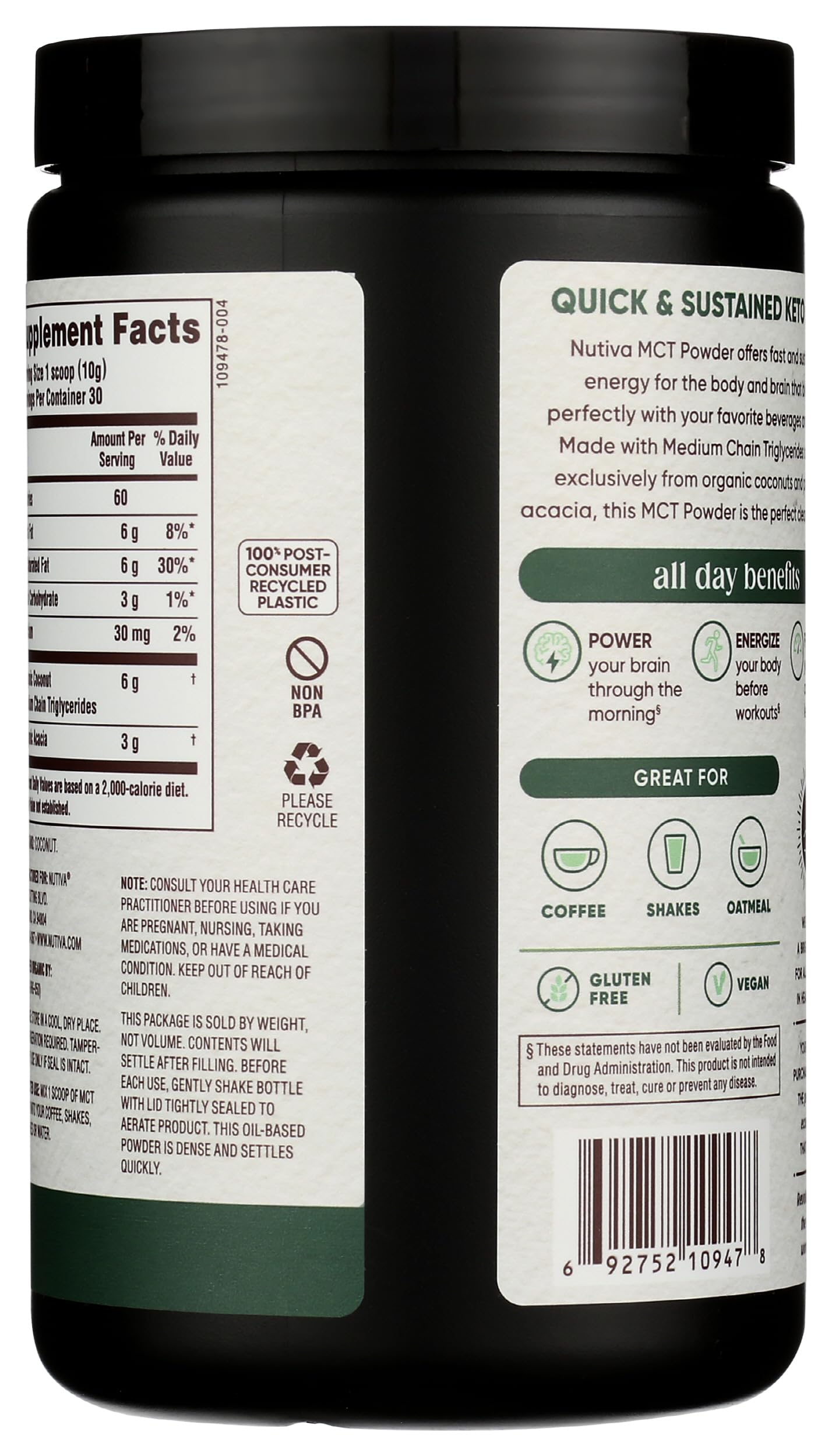 Nutiva, Organic MCT Powder, 10.6 Ounce — Amazon image 2