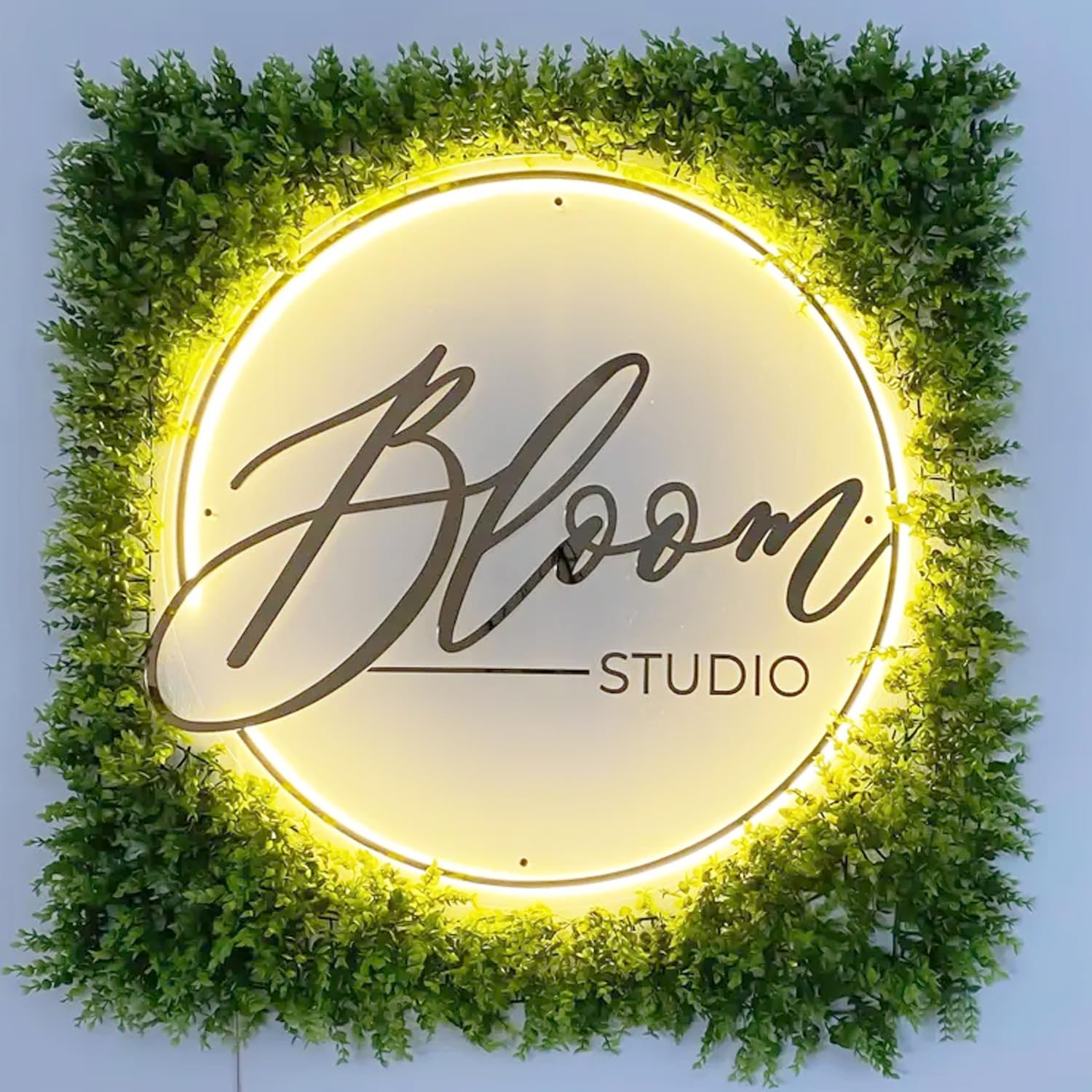 Personalisiertes LED Neon Logo Schild – Neon Schild Personalisiert logo | Dimmbare Personalisierte Neon Leuchtreklame, Acryl Metall Werbeschild mit Hintergrundbeleuchtung für Geschäft Café Bar & Büro