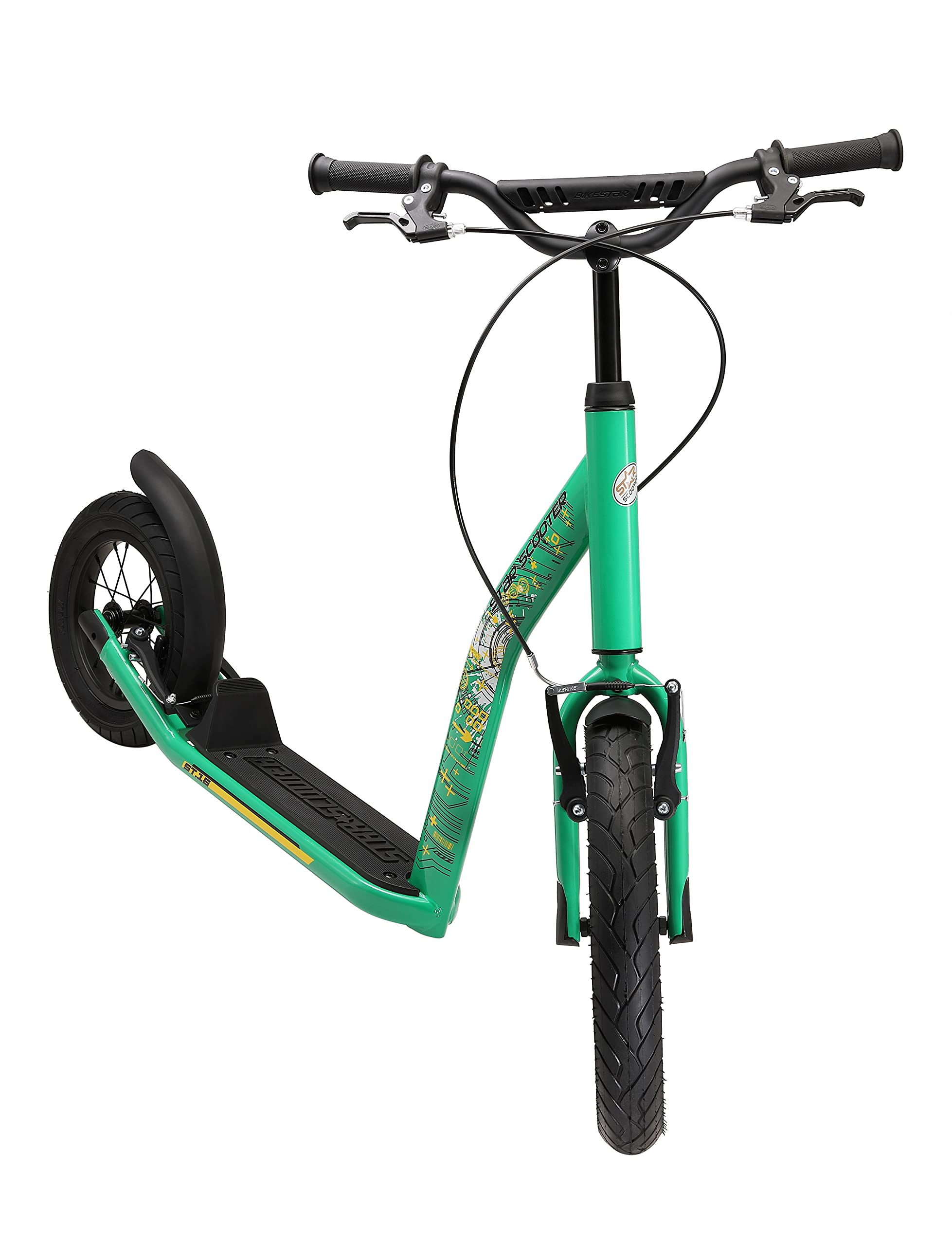 STAR SCOOTER Kinder Tret Roller ab 8 Jahre | City Kick Scooter Luftreifen Höhenverstellbar 16 Zoll New Gen