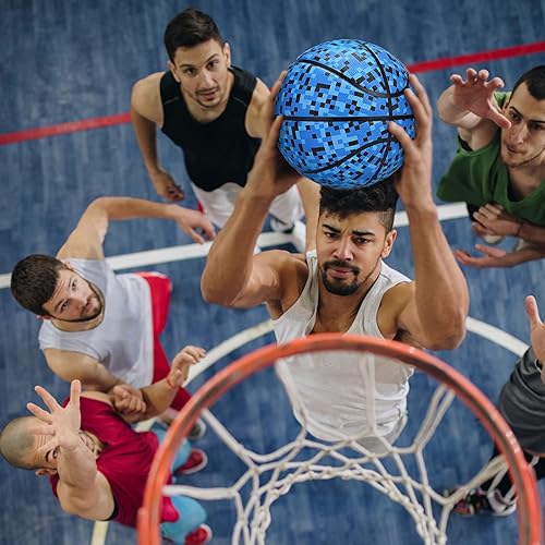 Miniatura 4 de Pelota de baloncesto oficial de goma para interiores y exteriores, tamaño 34567 para niños, jóvenes, adolescentes, niños y niñas, ideas de regalo