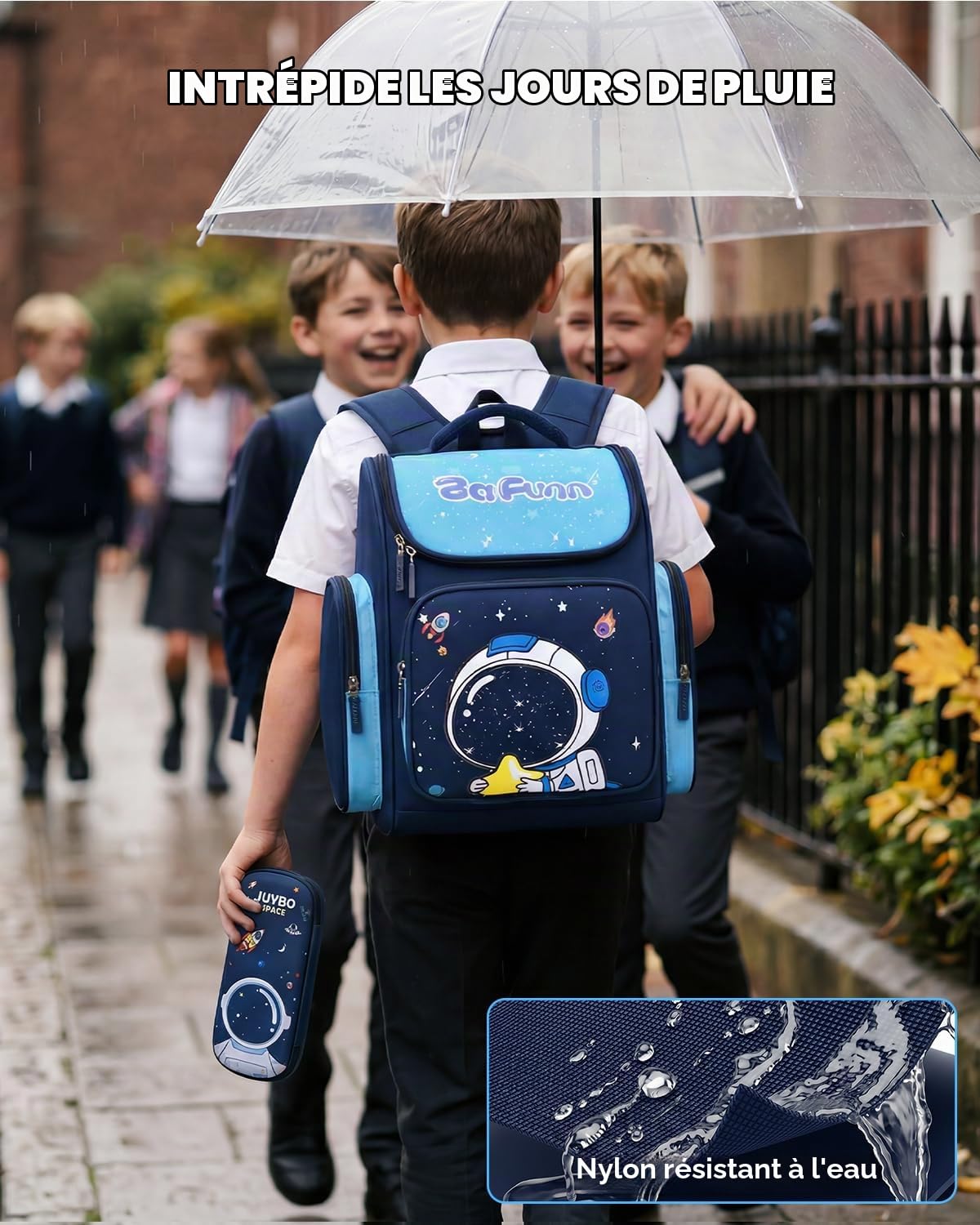 Amythe Cartable École Ados Garçons 8 à 15 ans 3 pièces Voyage Grand, Bleu