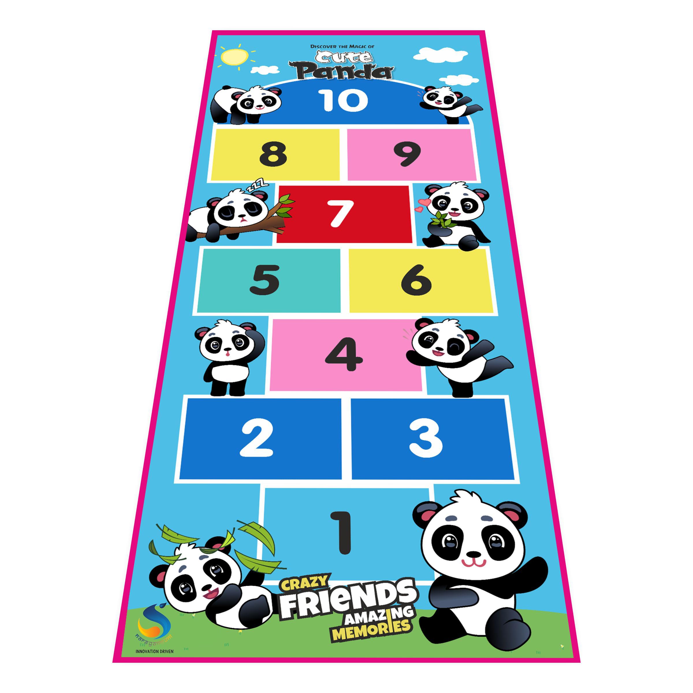 NARAYANMUNI Hopscotch Game | Jumbo Kids Play Mat (40" X 108" Inches) | Unique Balancing Game | Large Size For 3 Years And Up | Panda Theme, Multicolor (B0CYCKNG96) Amazon Price History, Amazon Price Tracker