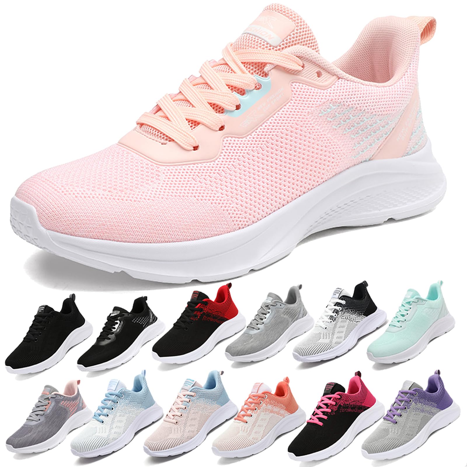 MIDQCGL Zapatillas de Running Hombres Zapatillas de Deporte Mujer Ligera Fitness Deportivas Zapatillas Trekking Transpirables Moda Sneakers35EU-45EU
