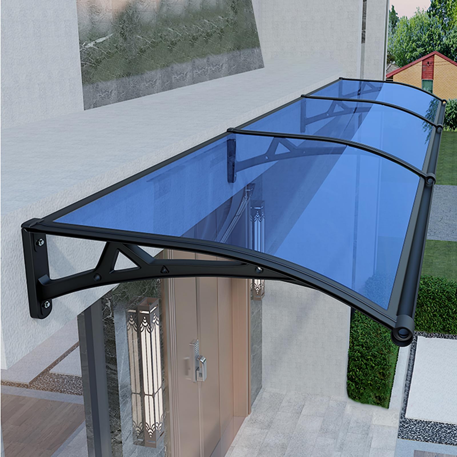 GJZQDKX Adjustable Exterior Window & Door Awnings - Weatherproof Rain & Snow Shelter Canopy for Patio & Porch - Outdoor Protection Awning Cover