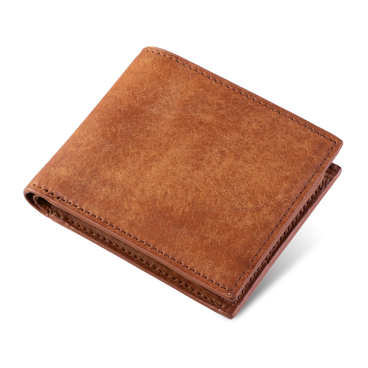 SUCCEED PUEBLO Men's Folded Wallet, All Italian Leather Cowhide, Large Capacity, Comes with Gift Box – Handmade by Leather Artisans, Camel : Clothing, Shoes & Jewelry