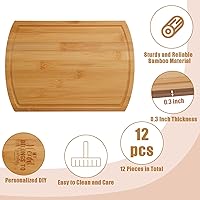 Vista 17 de Patelai 12 Pack Large Cutting Boards Bulk Wooden Kitchen Chopping Boards for Crafts DIY Wedding Housewarming Gift(Walnut Wood,12 x 16 Inch)