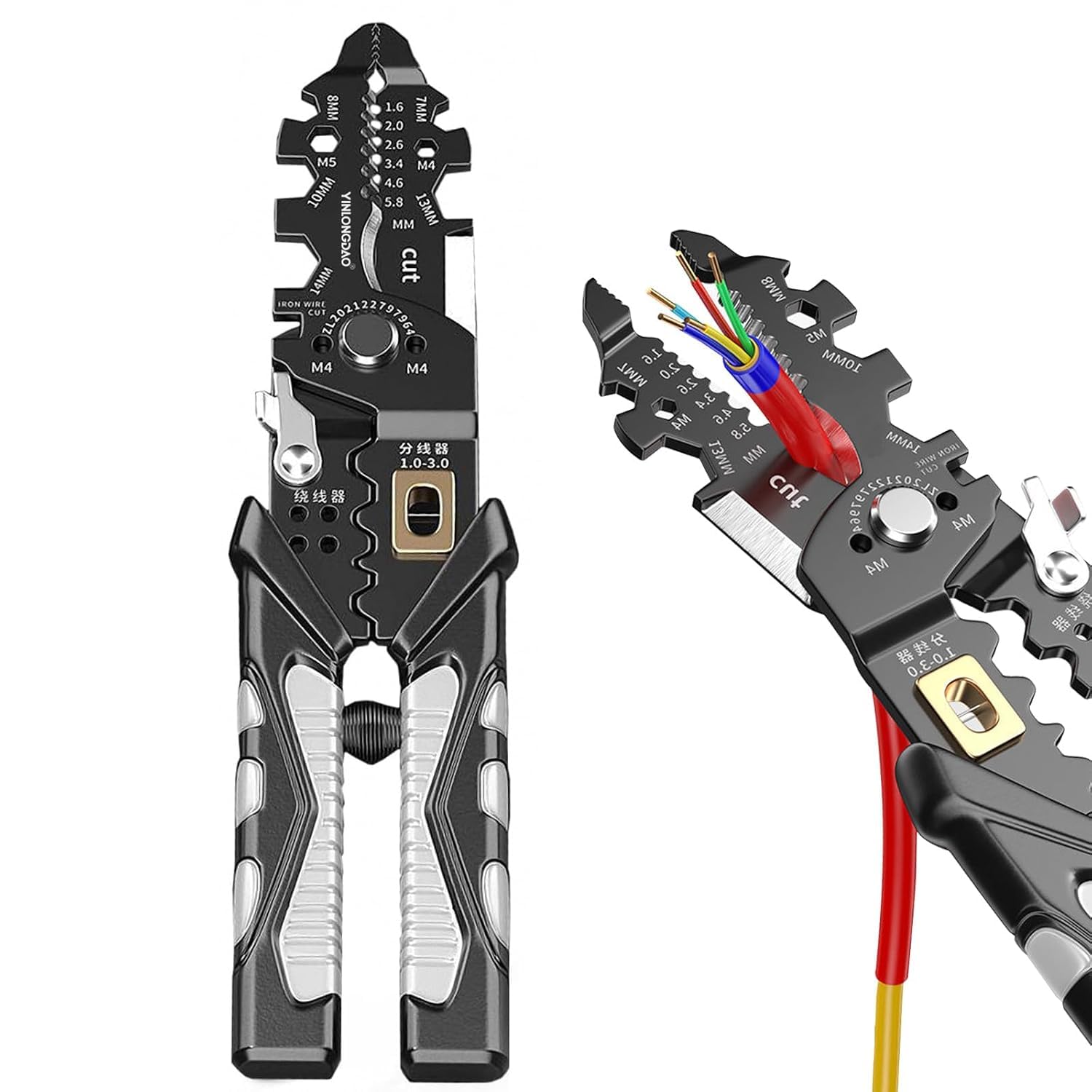Advanced Multi Function Wire Stripping Plier, Crimp Terminal Cutter Tool, Ergonomic Rubber Handle, for Home Industrial Use ((25 IN 1))-image-20