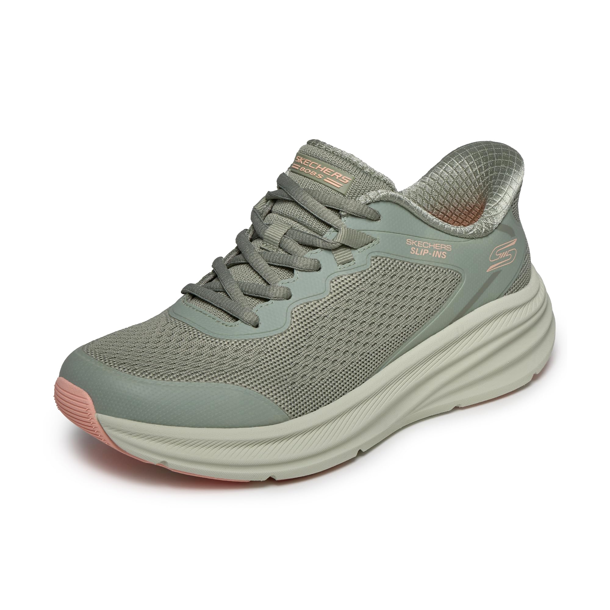 Skechers Donna Bobs Skillz Too Essential Slip-in ALLENATRICE, Olive, 37 EU
