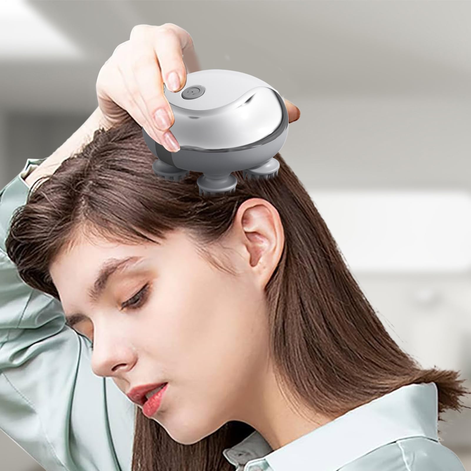 Masajeador Eléctrico de Cuero Cabelludo Herramienta de Masaje Capilar | Masajeador eléctrico inalámbrico de cabeza y cabello para Mujer, Amiga, Hogar, Viaje, Trabajo, Oficina, Spas