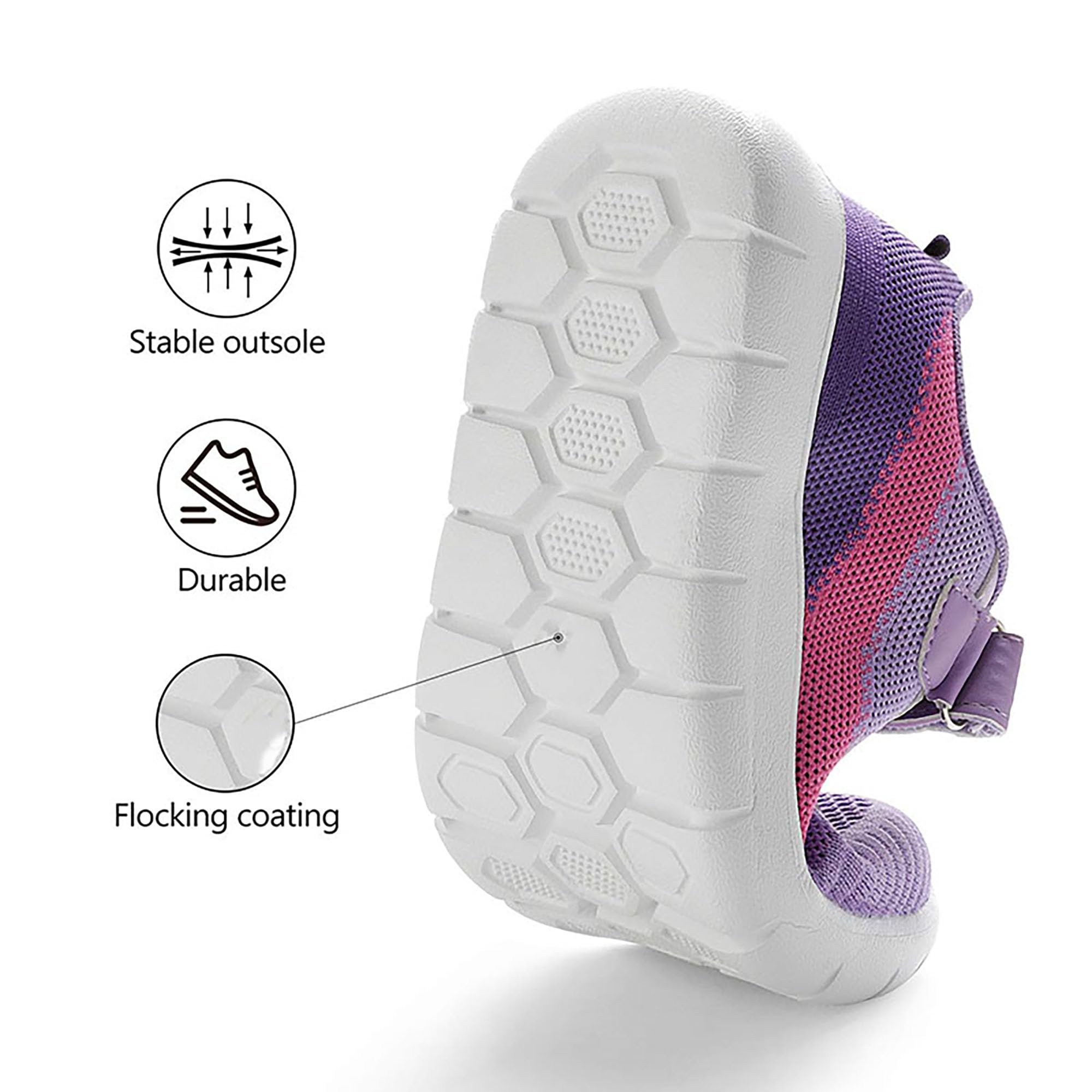 DREAM PAIRS Zapatillas Deportivas Sin Cordones para Niños Running Correr Antideslizantes Tranpirables Ligero con Suela de MD Antidesllizante
