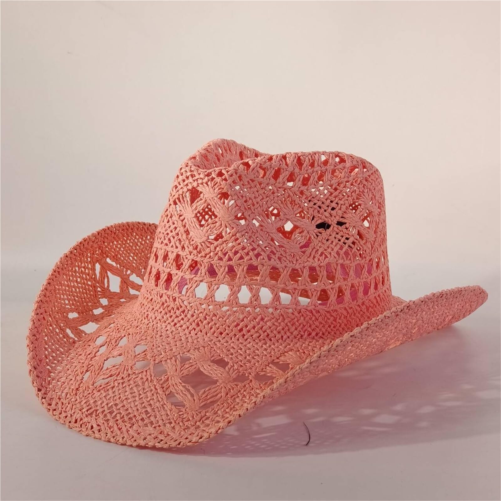 Sombrero de Playa de Paja Sombrero de Paja Vaquero Verano Hecho a Mano | Sombrero tejido for el sol de playa Sombrero occidental vintage for hombre y mujer
