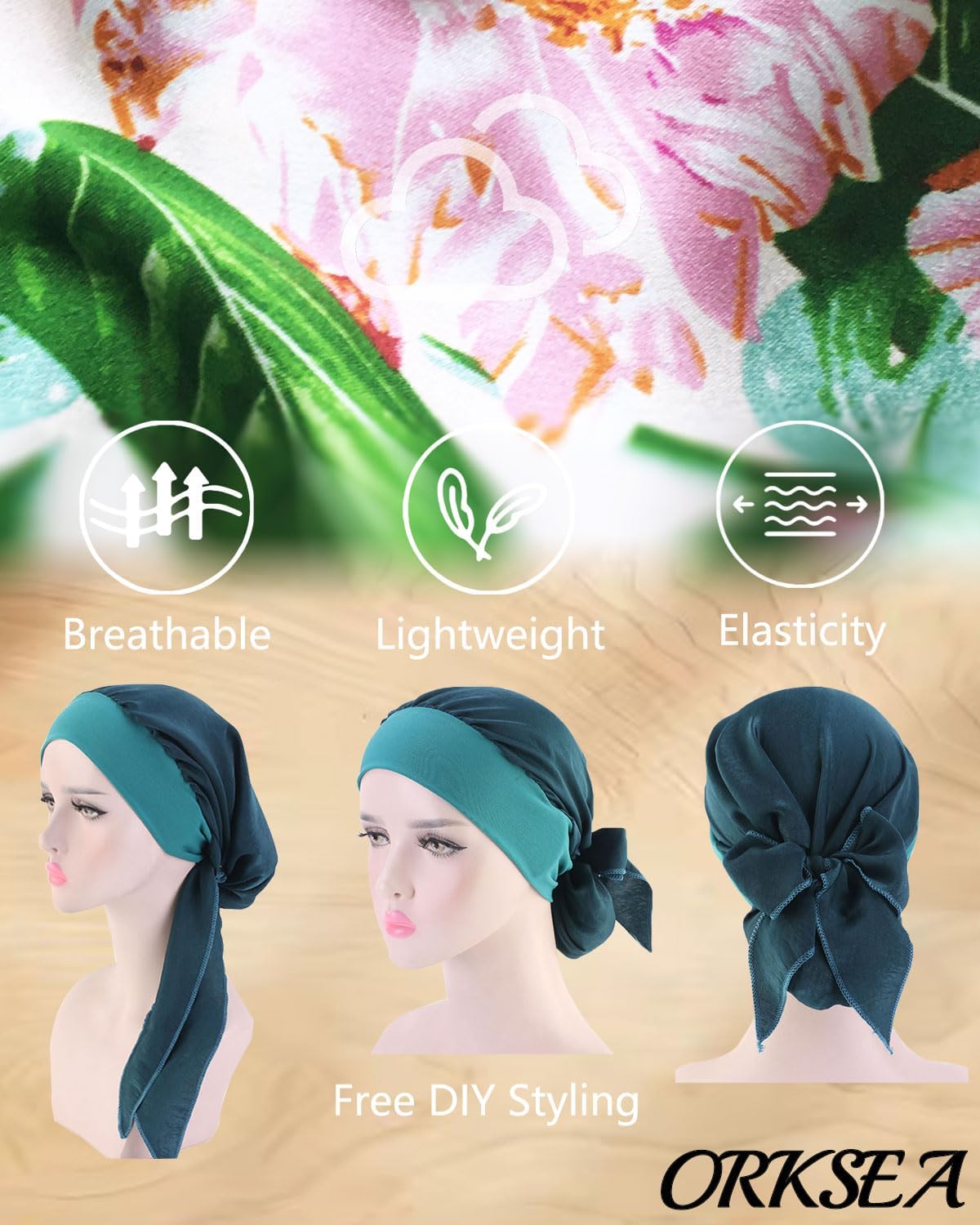 Chemo Headwear for Women Head Scarf Headwraps Silky Soft Turbans for Women Cancer Hats Chemo Beanie Coverings Scarves - Image 3