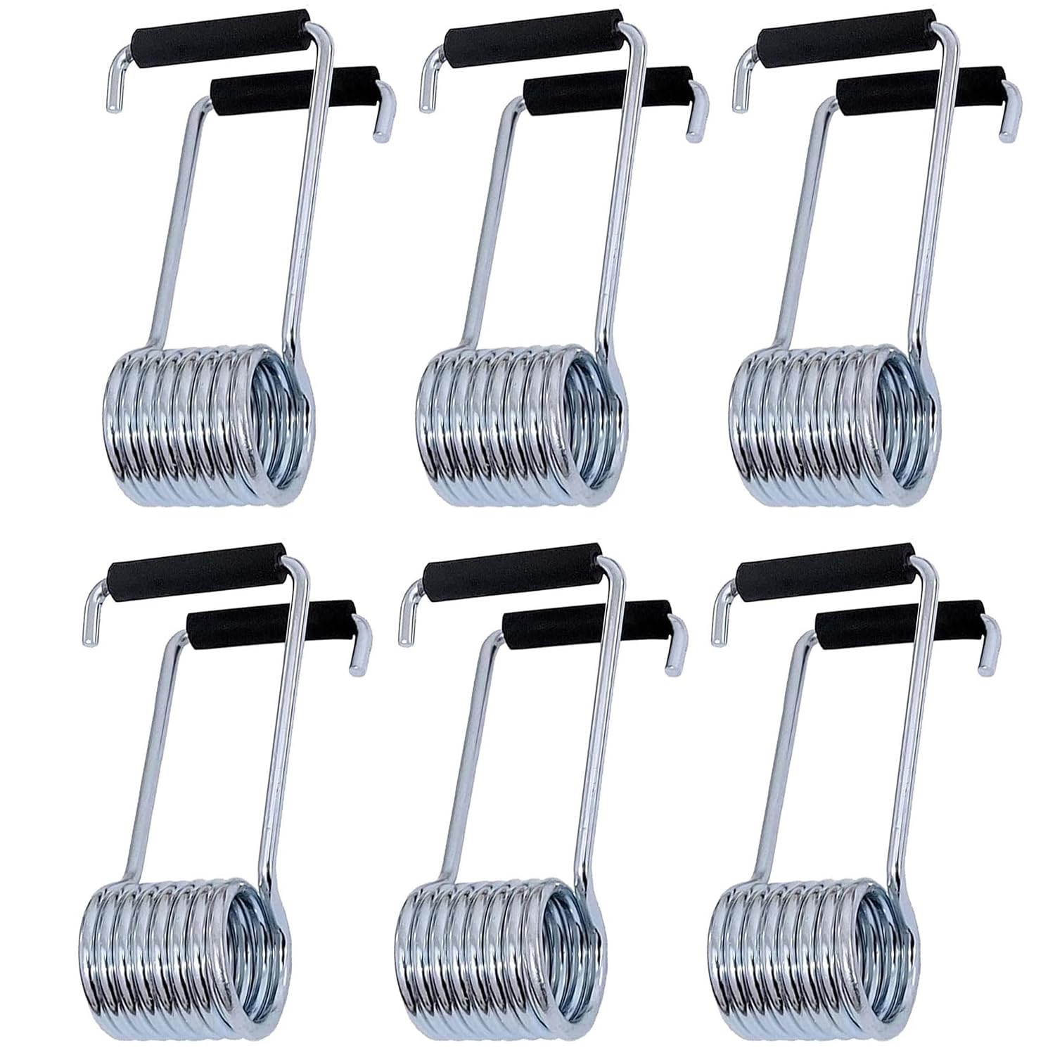 Bessy Shop Silver Butterfly Spring Hinge,6 Pcs Universal Spring Door Closer,Butterfly Spring With Rubber Bumpers Fits On Most Door Butt Hinge Pins