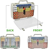 Vista 2 de Estuche organizador de baterías con probador, capacidad para 269 baterías, caja de doble cara para AA AAA 4A C D Cell 9V 3V litio LR44 CR2 CR123