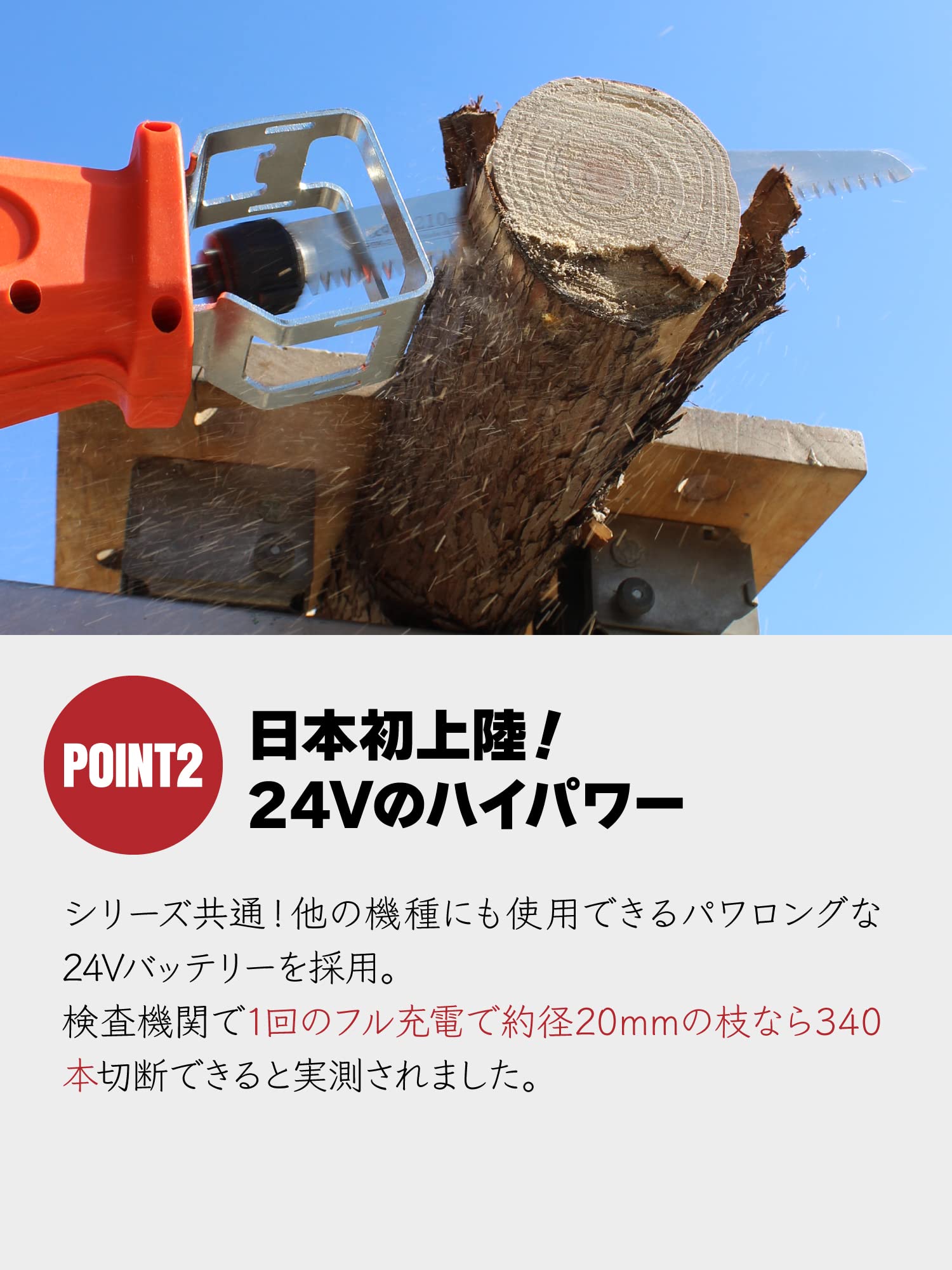Amazon | YARD FORCE 24Vコードレス 3m高枝のこぎりライト 汚れ落とし 