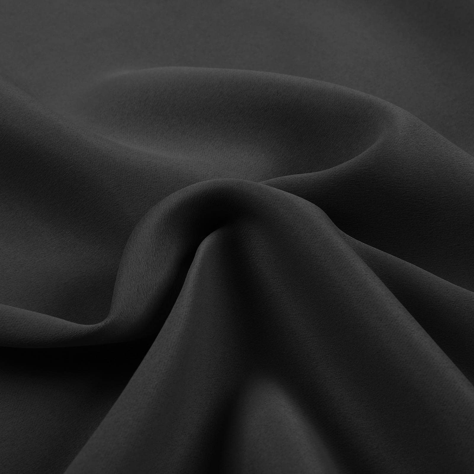 Tenda a pannello oscurante extra larga – design pesante plissettato, 254 cm di larghezza x 304,8 cm di lunghezza, massimo blocco della luce, elegante nero, formazione memory, ideale per camere da