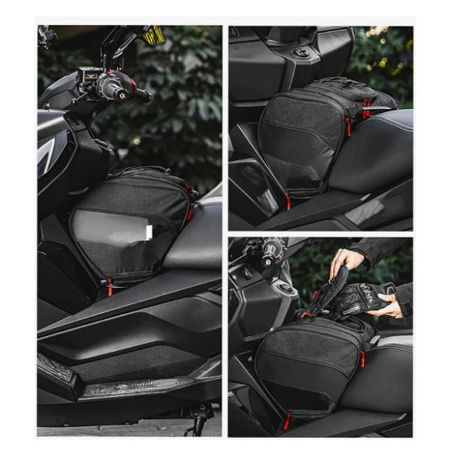 Sac à Outils Moto pour for ADV 150 160 350 pour PCX 125 150 160 pour X-ADV pour Forza 300 350 750 Scooter Tunnel Sac Réservoir Outil Voyage Bagages Sac De Rangement Sacoche Reservoir Moto