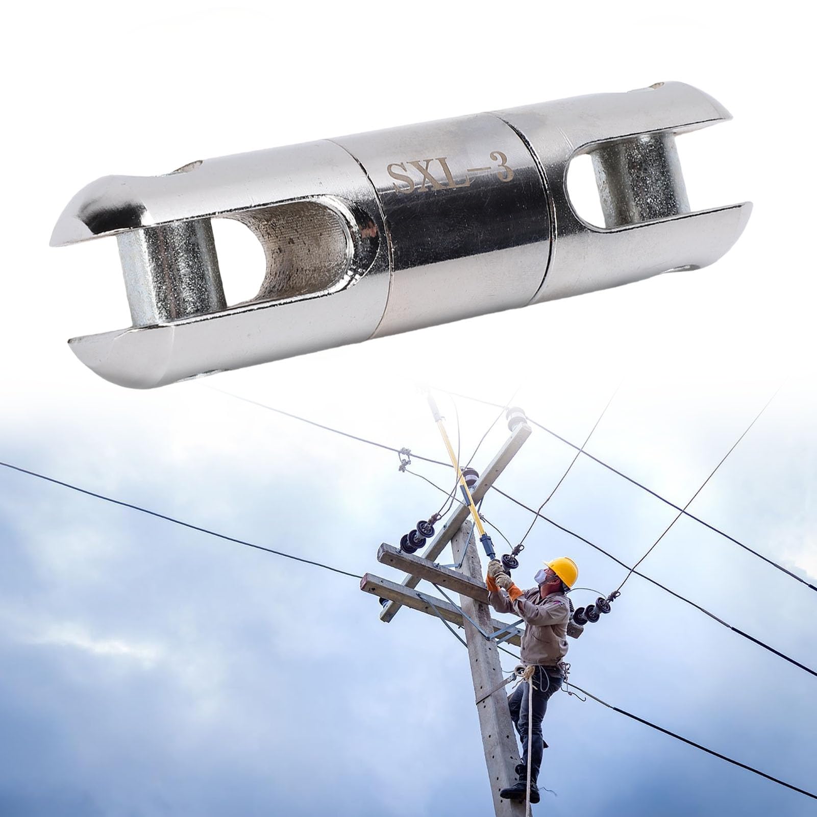 Connecteur Rotatif de Traction de Câble 3T, Matériau en Acier Inoxydable, Outil Rotatif Plus Lisse, 1 1/2 Po X 5 3/8 Po avec Broches Remplaçables, Applications Larges, pour