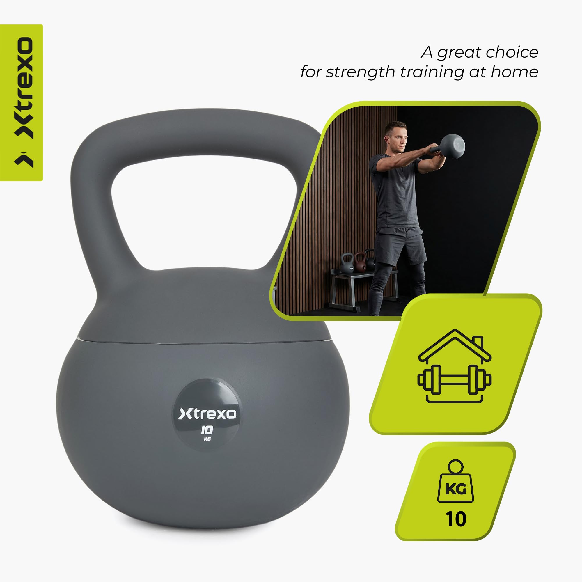 Soft Kettlebell 6–12 kg – Bodenschonend & Geräuscharm – Synthetische Hülle mit Füllmaterial – für Kraft- & Functional Training zuhause