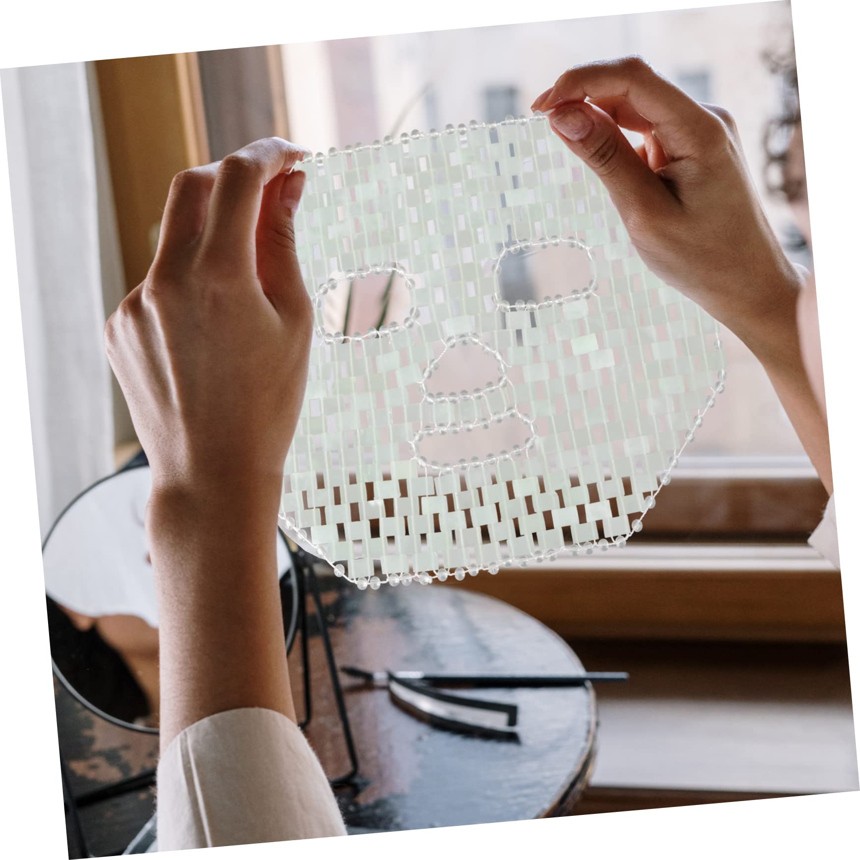 Natürliche Jademaske Gesicht Maske Schlafmaske Anti Aging Gesichtsmaske Mit Weicher Augenabdeckung Zur Linderung Von Muskelschwellungen Migräne Und Trockenen Augen Home Spa Anwendung