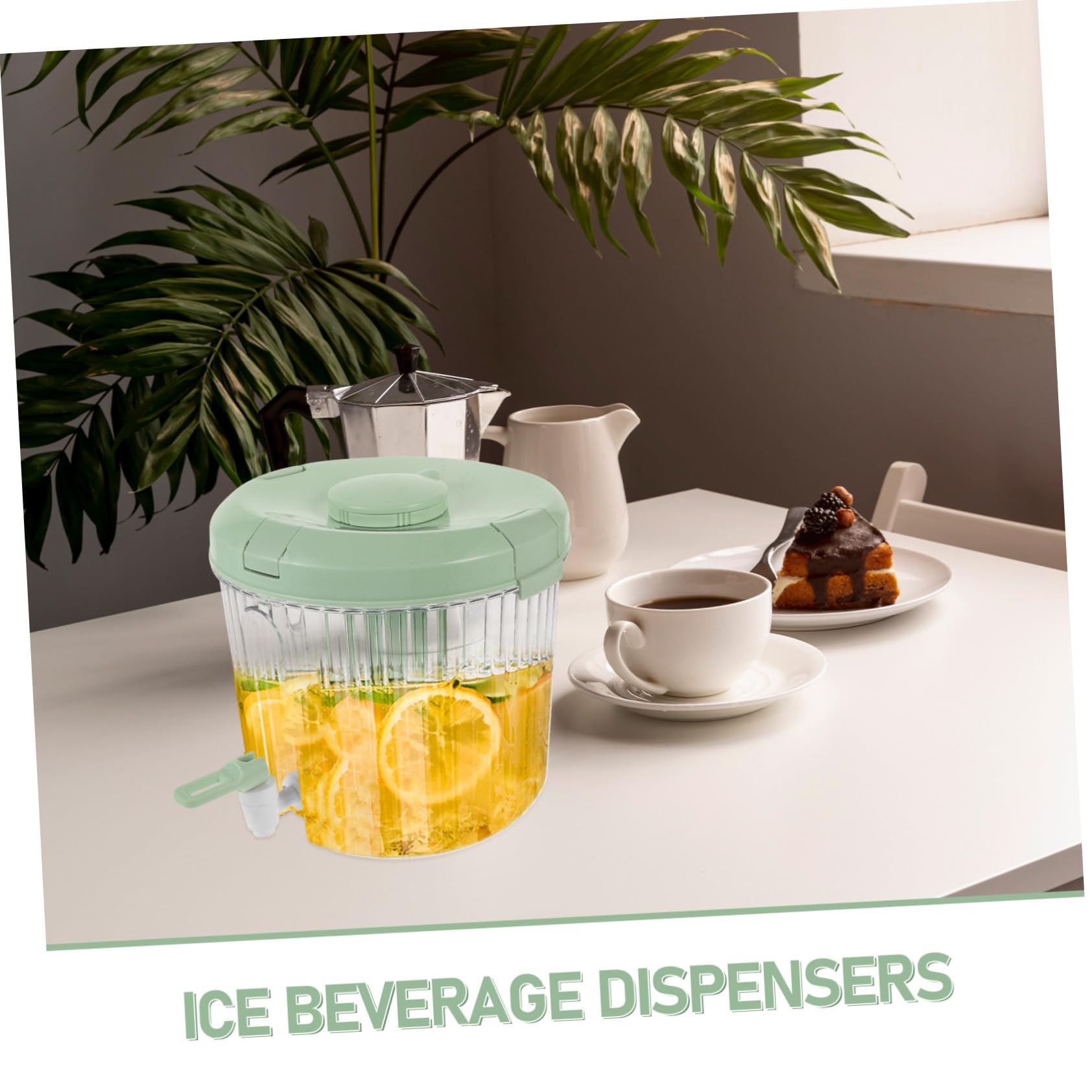 HEALLILY Brocca per succo di capacità con beccuccio per tè alla frutta prodotta a freddo e acqua refrigerata Dispenser di bevande in plastica per uso alimentare per frigorifero rubinetto per