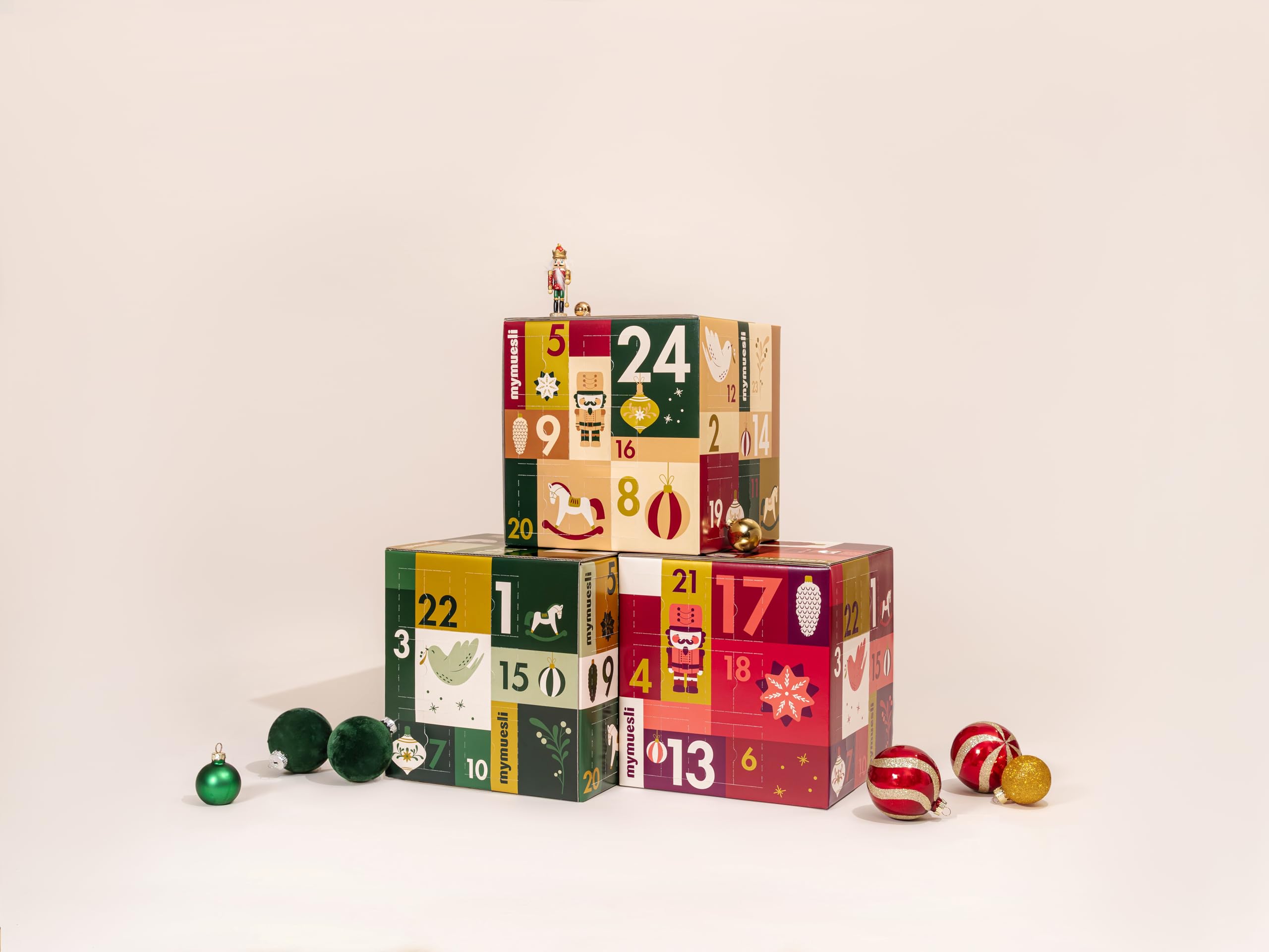 mymuesli Müsli Adventskalender 2025 - 24x Bio-Müslis im 2go-Portionsbecher, ohne Palmöl, Geschenk