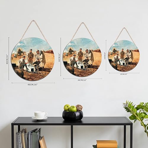 Miniatura 6 de Letrero de bienvenida para decoración frontal monograma inicial G letreros redondos de madera del alfabeto girasol floral mariposa placas de madera