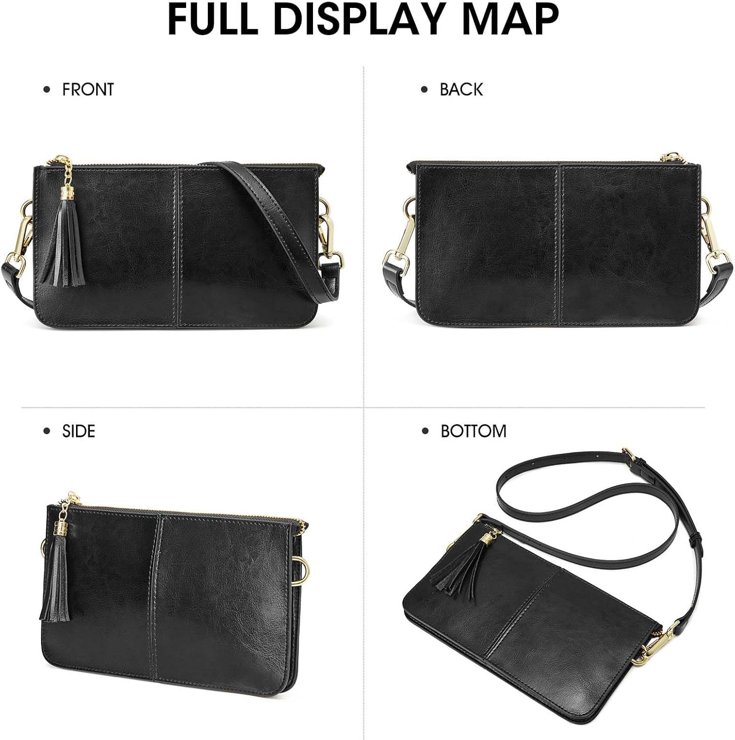 Kattee Leather Crossbody Bags for Women Trendy, Small Shoulder Purses and Handbags with Adjustable Strap - Image 6