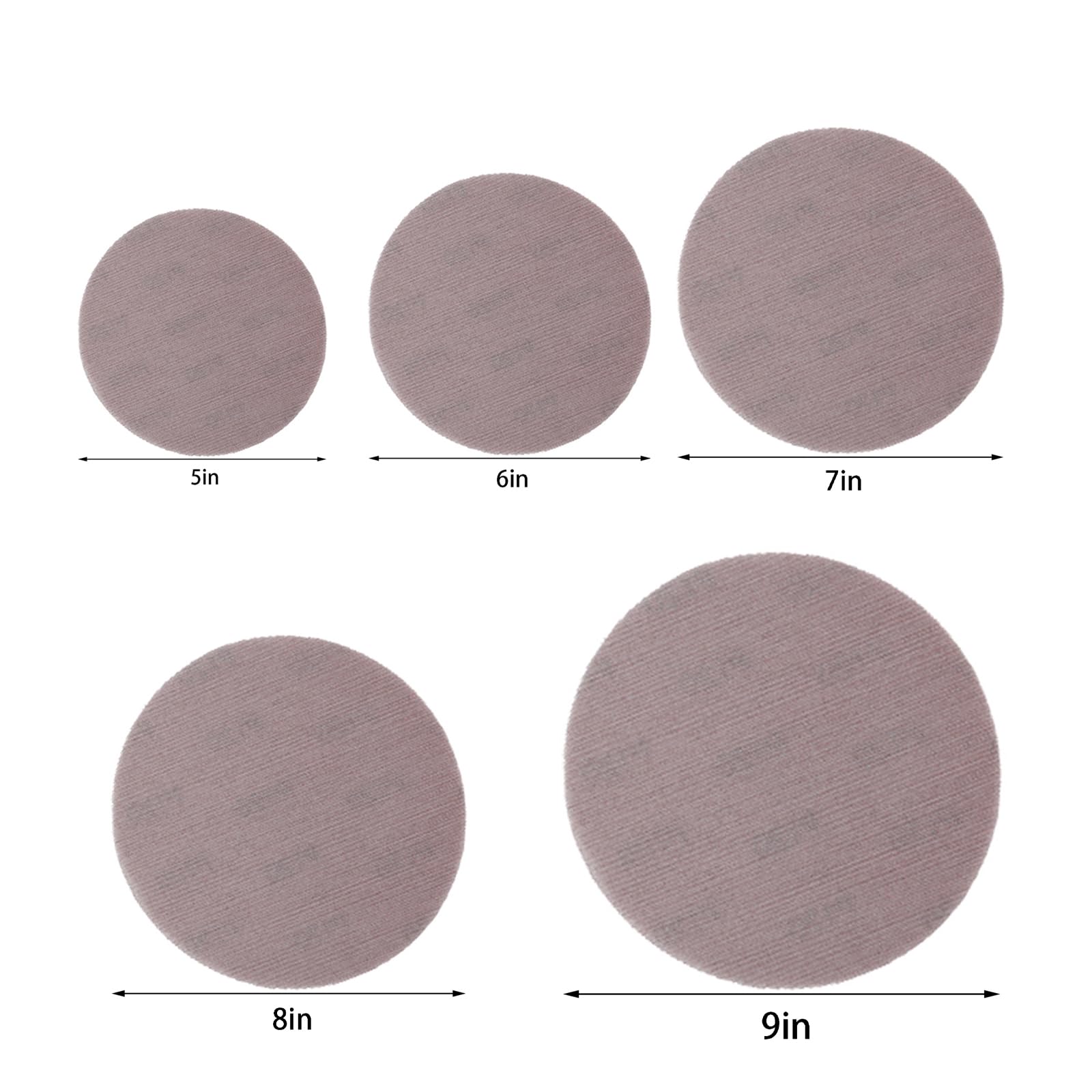 Almohadillas para lijadora orbital, papel de lija orbital, grano 320, 50 unidades, malla antibloqueo para coche, muebles de madera y suelo (8 pulgadas)