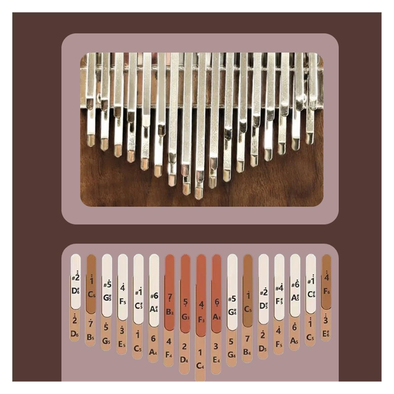 Solidna Kalimba Profesjonalna Kalimba 34-tonowa