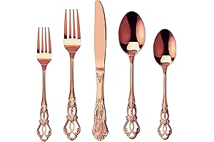 Gorgeous Retro Royal Rose Gold Cutlery Set