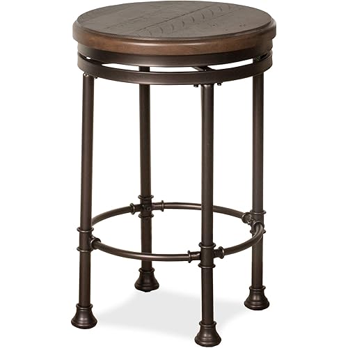 Hillsdale Furniture Hillsdale Casselberry Swivel Counter Stool, Distressed Walnut