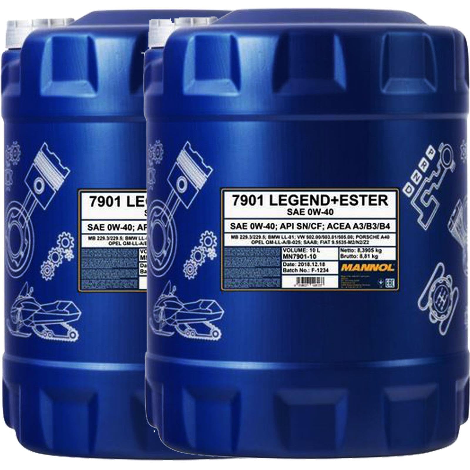 SCT Germany 2x Motoröl (20 L) | Acea A3/B3/B4 229.3/229.5 502.00/503.01,