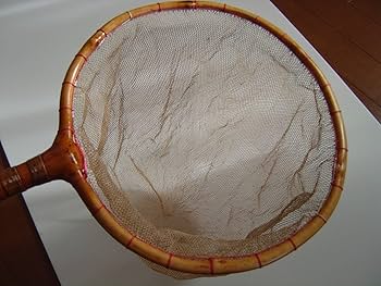 鹿角が入った小ぶりのアマゴ用「たも」 鹿角が入った小ぶりの