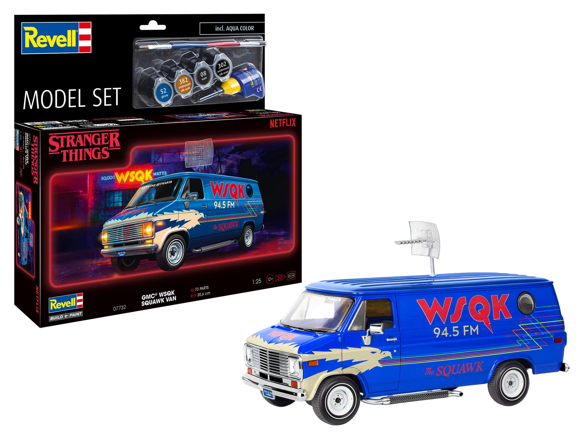 Revell Stranger Things GMC WSQK Squawk Van Model Set 67732